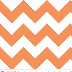 an orange and white zigzag pattern