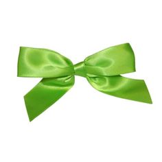 a large green bow on a white background