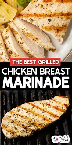 the best grilled chicken breast marinade is on this grill and it's ready to be eaten