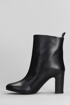 High heels Ankle boots in black leather, almond toe, straight leg, leather sole, 100% leather, 80 mm heel, Made in Italy Leather Ankle Platform Boots For Office, High Ankle Heeled Boots For Work With Leather Sole, High Ankle Leather Heels With Deep Heel Cup, Classic High Ankle Boots With Stacked Heel, Classic High Heeled Boots With Stacked Heel, Sleek Leather Mid-calf Boots With Block Heel, Classic Leather Platform Boots With Sculpted Heel, Classic Leather Platform Boots With Block Heel, Classic Heeled Boots With Sculpted High Heel