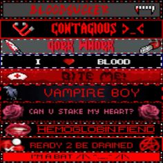 an old computer game screen with the words, i love you and vampire boy on it