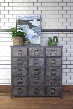 Industrial 15 Drawer Iron Unit Industrial Drawers, Metal Chest, Warehouse Loft, Room Scents, Grey Paint, Boho Eclectic