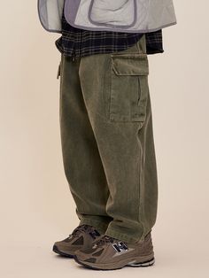 Editor's NotesPigment-washed cargo pants from CARGOBROS feature a wide silhouette and banding closure for comfortable fitting.- Banding closure- Wide fit- Drawstring at waist- Pigment washing denim- Versatile and casual itemMeasurements(in.)One size- Total length: 39.37 in.- Waist: 13.38 - 19.29 in.- Thigh: 16.53 in.- Front rise: 16.53 in.- Hem: 8.66 in.Model infoMan - 5'74 Composition & Care- 100% Cotton- Please check the care labelDesigner- by CARGOBROS Moisture-wicking Cargo Pants For Streetwear, Military Style Khaki Cargo Pants For Streetwear, Olive Military Cargo Pants For Streetwear, Baggy Khaki Military Cargo Pants, Khaki Military Cargo Pants For Streetwear, Mens Aesthetic, Y2k Clothes, Glad Rags, Instant Camera