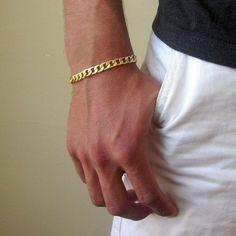 9 inches length clasp closure Gold Plated Men Cuff Bracelet Gold, Cool Mens Bracelets Gold, Mens Gold Bangle Bracelet India, Mens Gold Bracelet, Gold Chain Bracelet, Mens Bracelet Silver, Mens Gold Bracelets, Bracelet Mens, Gold Chains For Men