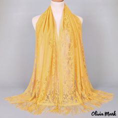 Color: 4-Bright-yellow Chapel Veil, Tassel Scarf, Protector Solar, Lace Scarf, Red Scarves, Women Shawl, Long Scarf, Fashion Pattern, Sarong