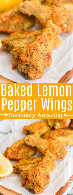 baked lemon pepper wings are an easy and delicious appetizer to serve on the grill