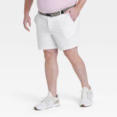 Why we're ALL IN: Golf shorts made from moisture-wicking fabric with four-way stretch and quick-drying properties designed to keep you feeling fresh and comfortable. A waistband with belt loops offers a customizable fit, while two side pockets add functional flair. The solid-color design is completed with a UPF 50+ rated fabric for sun protection. All in Motion™: Inspiring the potential in every body. Functional Golf Bottoms With Built-in Shorts, Sporty Golf Shorts With 4-way Stretch, Golf Athletic Shorts With Built-in Liner, Sporty 4-way Stretch Golf Shorts, Sporty Golf Athletic Shorts, Sporty Short Length Athletic Shorts For Golf, Moisture-wicking Golf Shorts, Sporty Golf Shorts For Summer, Sporty Summer Golf Athletic Shorts