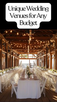 Outdoor wedding venue with scenic views, rustic barn setting, chic urban loft, and beachfront location options for affordable celebrations. Dream Barn, Urban Loft, Unique Wedding Venues, Barn Wedding Venue, Wedding Decor Elegant, Outdoor Wedding Venues, Rustic Barn, Country Chic, Outdoor Settings