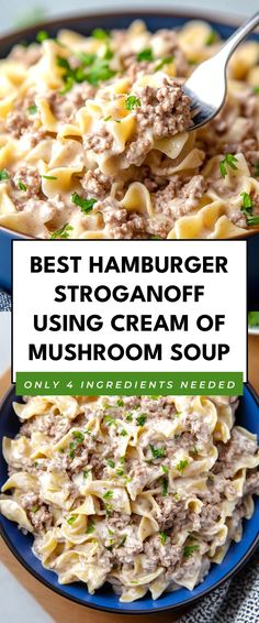 Image for Best Hamburger Stroganoff Using Cream of Mushroom Soup Hamburger Meat Mushroom Recipes, Easy Recipes With Cream Of Mushroom Soup, Hamburger And Heavy Cream Recipes, Hamburger Meat And Cream Of Mushroom, Crockpot Recipes Cream Of Mushroom Soup, Hamburger Rice Cream Of Mushroom Soup, Hamburger With Mushroom Soup, Crockpot Hamburger Stroganoff Recipes, Ground Beef Stroganoff With Cream Of Mushroom Soup