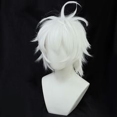 Tokyo Revengers Cosplay Men Wig Harajuku Japanese White Short Hair Party Shoulder Length Haircut Men, White Hair Wig, Oc Hairstyles, Hair References Drawing, Tokyo Revengers Cosplay, White Short Hair, Cosplay Men, White Wig, Anime References