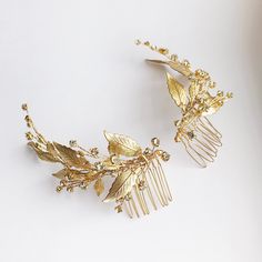 Grecian Wedding Hair, Grecian Wedding, Gold Hair Piece, Leaf Headpiece, Gold Hair Comb, Gold Hair Clips, Wedding Hair Piece, Gold Headpiece, Indian Bridal Hairstyles