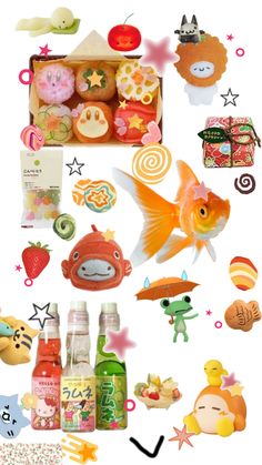 an assortment of different items are shown in this image