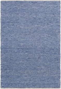 a blue rug with some lines on it