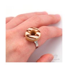 "No one is old enough to wear our food jewelry; even your grandma can wear this cute ring! So be the sweetest daughter ever and give this Scented Sugar Chocolate Donut Ring to your mom or grandmother. This cool ring is designed by Tiny Hands from polymer clay. It has the irresistible scent of chocolate icing, perfect to lighten up your mood every day. The size of the donut charm is 3/4\" wide and you can adjust the size of the silver plated ring." Sweet Nickel-free Jewelry Gift, Sweet Nickel-free Jewelry For Gifts, Playful Ring Jewelry Gift, Cute Everyday Jewelry Ring, Cute Everyday Ring, Cute Handmade Jewelry For Anniversary, Fun Handmade Rings For Gifts, Fun Handmade Rings As Gifts, Handmade Fun Rings As Gifts