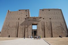 the entrance to an ancient egyptian temple