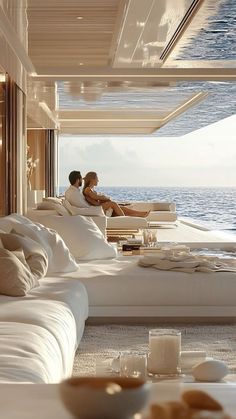 Futuristic Yacht Interior, Super Yachts Interior, Yacht Decor Boat Interior, Yacht House, Yachts Interior, Sailing Yacht Interior, Penthouse Terrace, Futuristic Decor, Yacht Aesthetic