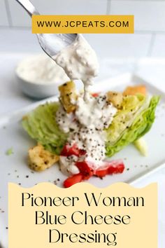 Pioneer Woman Blue Cheese Dressing The Best Blue Cheese Dressing, Blue Cheese Wedge Salad, Cheese Salad Dressing, Blue Cheese Salad, Cheese Wedge, Wedge Salad, Fresh Salad Recipes, Red Onion Salad, Blue Cheese Dressing