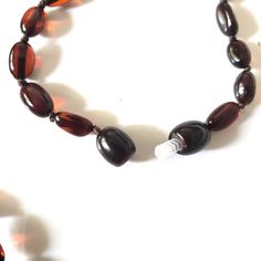 cherry red natural amber bead necklace Luxury Amber Beaded Necklaces With Oval Beads, Luxury Amber Oval Beads Jewelry, Luxury Amber Oval Beaded Necklace, Invisible Necklace, Cherry Color, 20 Inch Necklace, Red Cherry, Natural Amber, Amber Necklace