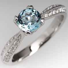 Gemstone and Cocktail Rings | EraGem Aquamarine Stone Ring, Coloured Stone Rings, Aquamarine Cocktail Ring, Glitter Jewelry, Edge Profile, Retro Ring, Aquamarine Engagement Ring, Aquamarine Jewelry, Aquamarine Ring