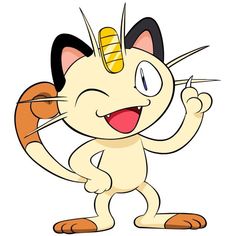 a cartoon cat with a funny look on his face and ears, holding a pair of scissors