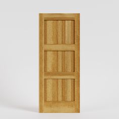 an open wooden door on a white background