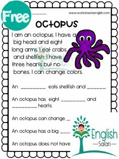 an octopus poem for kids to read