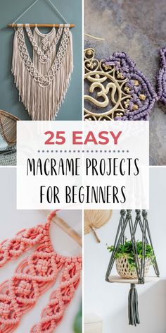 25 easy macrame projects for beginners that are great to make and sell