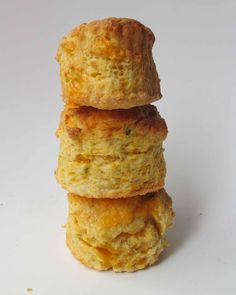 three biscuits stacked on top of each other