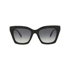 Temple Length: 140mm; Lens Width: 52mm; Bridge Width: 20mm | Frame Shape: Cat Eye | Frame Material: Acetate | Temple Material: Acetate | Polarized | Comes With A Protective Designer Case And Cleaning Cloth. | Imported Black Acetate Cat Eye Sunglasses For Summer, Chic Black Cat Eye Sunglasses With Square Frame, Chic Black Square Frame Cat Eye Sunglasses, Chic Black Square Cat Eye Sunglasses, Black Acetate Square Frame Cat Eye Sunglasses, Black Acetate Cat Eye Sunglasses With Tinted Lenses, Black Acetate Cat Eye Sunglasses For Evening, Black Acetate Cat Eye Sunglasses, Black Cat Eye Sunglasses In Acetate