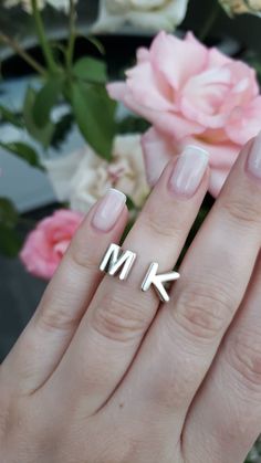 Statement Initials ring, made to order. Always special, modern fashion and vintage combined in one. *Please write your initials in the personalization section* ✔ Made to Order ✔ Gold Kt: 14K ✔ Available Gold Color: Rose Gold, Yellow Gold, White Gold ✔ 18K Gold & Platinum also available with additional cost, custom made to order ✔ Ready to Ship in 10-14 Business Days ✔ Packed: Gift Ready. 》If you have a custom request or any question feel free to contact us at: https://www.etsy.com/il-en/messages White Monogram Initial Ring For Anniversary, Monogrammed White Initial Ring For Anniversary, White Monogram Ring For Anniversary, White Initial Ring For Anniversary, Modern Personalized Initial Ring, Modern Monogram Promise Ring, Silver 14k Gold Open Initial Ring, White Rings With Initials For Gifts, White Initial Open Ring For Anniversary