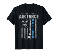 an american flag with the words air force and baseballs on it t - shirt