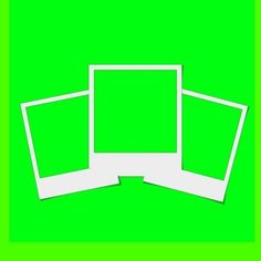 three frames are stacked on top of each other in front of a green background with white lines