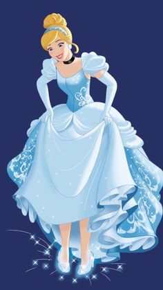 the princess in her blue dress