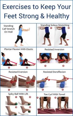 an exercise poster with instructions to keep your feet strong and healthy for the entire body