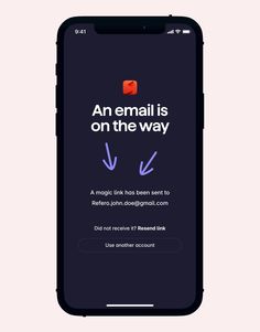 an email is on the way screen