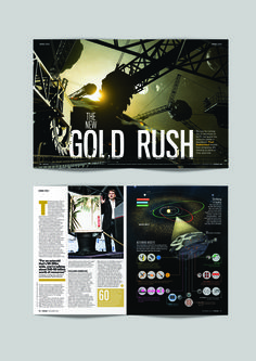 an article in a magazine about the gold rush and how to use it for advertising