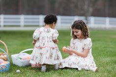 She'll love this set! Playful Easter Dress-up Dresses, Playful Matching Sets For Spring, Playful Spring Matching Sets, Fitted Short Sleeve Easter Dresses, Fitted Short Sleeve Dresses For Easter, Playful Dress For Dress-up In Spring, Playful Easter Dresses For Playtime, Playful Dresses For Garden Party, White Dress For Easter Garden Party