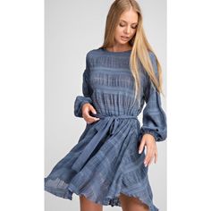 Beautiful Blue Gray Dress Blue Flowy Mini Dress For Fall, Breezy Blue Mini Dress For Brunch, Blue Breezy Mini Dress For Brunch, Blue Gray Dress, Grey Blue Dress, Dress Ootd, Clothes Style, Fall Shopping, Fashion Killa