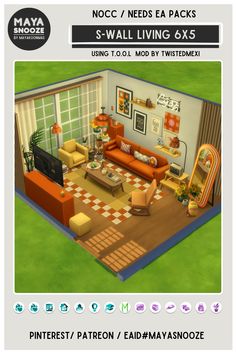 an image of a living room from the game noc / needs ea packs s - wall living x5