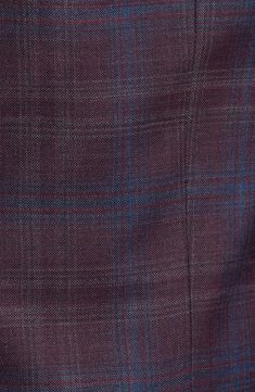 A classic plaid neatly patterns a sport coat tailored from Italian wool to bring polish and distinction to any formal look. Notched lapels Nonfunctional four-button cuffs Chest pocket; flap pockets Side vents Lined 100% wool Dry clean Made in Portugal