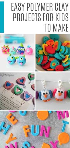 the easy polymer clay projects for kids to make are perfect for learning letters and numbers