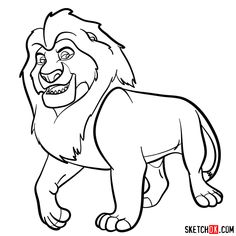 the lion from disney's the lion king coloring page