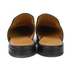 Gucci 'Princetown' slip-on mules in black leather with a rounded toe and a gold-toned horse-bit detail. Includes box. Brand = Gucci Condition = 8/10, very good, light creasing Size = 35 Material = Leather Hardware = Gold SKU = 14913-26 Luxury Slip-on Mules With Almond Toe, Modern Gucci Loafers In Calf Leather, Designer Mules With Leather Footbed For Work, Luxury Slip-on Mules With Removable Insole, Designer Mules For Workwear With Leather Footbed, Luxury Slip-on Mules For Work, Designer Workwear Mules With Leather Footbed, Luxury Slip-on Mules With Branded Insole, Luxury Leather Mules With Slip-on Fit