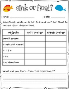 a printable worksheet for students to learn how to use water