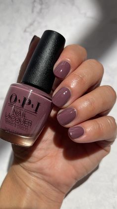 Instagram Maybe Nail Color, Fall Wine Colored Nails, Transition To Fall Nail Colors, Cool Tone Fall Nails, Lavender Manicure Ideas, Claydreaming Opi, Light Plum Nails, Opi Claydreaming, October Gel Nail Ideas