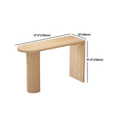 a wooden bench is shown with measurements for the top and bottom section, along with its length