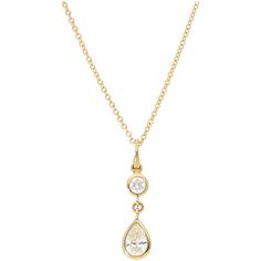 Sofer Jewelry - Diamond Bezel Round and Pear Drop Pendant in 14K Yellow Gold Luxury Jewelry With Detachable Drop Pendant, Elegant Pear-shaped Necklaces With Bezel Setting, Elegant Drop Jewelry With Bezel Setting, Formal Drop Necklace With Bezel Setting, Formal Drop Necklaces With Bezel Setting, Elegant Diamond Necklace With Bezel Setting For Wedding, Elegant Bezel Set Diamond Necklace For Wedding, Formal Drop Jewelry With Bezel Setting, Formal Drop Earrings With Bezel Setting