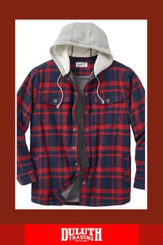 Stack on the warmth with the Flapjack Fleece-Lined Shirt Jac. It combines hearty flannel with soft, insulating fleece for warmth on both sides like your favorite breakfast feast. Plaid Flannel Shirt For Winter Outdoor Activities, Plaid Flannel Shirt For Winter, Plaid Flannel Shirt For Outdoor Winter Activities, Casual Winter Flannel Shirt For Outdoor Activities, Plaid Hoodie For Winter Outdoor Activities, Plaid Flannel Shirt For Winter Outdoor, Cotton Tops With Fleece Lining For Outdoor, Outdoor Cotton Tops With Fleece Lining, Winter Plaid Tops For Outdoor