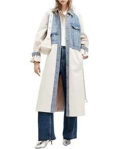 Women's AllSaints Dayly Trench Transitional Dressing, Going Out Outfits, Sweater Sale, Sweaters And Jeans, Cashmere Coat, Women's Coats & Jackets, Jeans For Sale, All Saints, Denim Shop