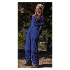 New With Tags Never Worn Perfect New Condition 70% Cotton; 30% Polyamide See Last Photo For Additional Details Approx Measurements: Waist: 14” Unstretched Armpit To Armpit: 16” Hips: 20” Rise: 14” Inseam: 26” Blue Relaxed Fit Jumpsuits And Rompers For Fall, Blue Relaxed Fit Jumpsuits For Fall, Fitted Blue Overalls For Fall, Free People Leggings, Free People Jumpsuit, Velvet Flare Pants, Free People Romper, Free People Summer, Jumpsuit Fitted